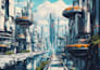 do a sci fi and science fiction futuristic city art